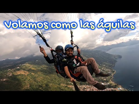 Volamos en parapente en el lago de Atitlán