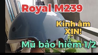 Mũ Bảo hiểm Royal M239. Mũ 1/2 (nửa đầu) kính âm xịn nhất thị trường.