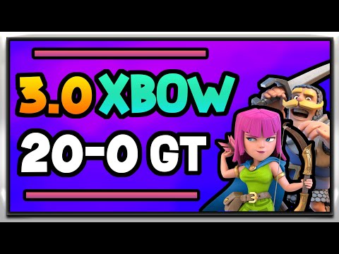 Global Tournament 20-0 with 3.0 Xbow Cycle — Clash Royale