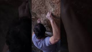 Small Crimps, BIG arms, V9 #shorts #bouldering #climbing by Giant Rock