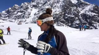 preview picture of video 'Skiing lesson with instructor Shannon Griffin at Ski Portillo Ski School in Chile'