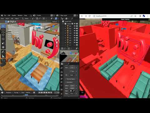 blender to threejs and webxr pipeline