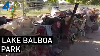 Shopping Carts Litter Lake Balboa Park | NBCLA