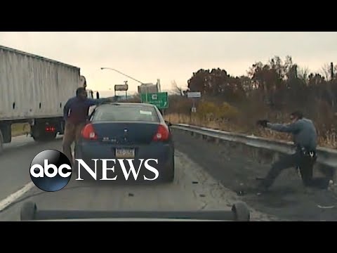 Video shows moment traffic stop becomes near-fatal gun battle