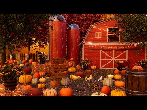 Autumn Cozy Pumpkin Patch Ambience: Autumn Nature Sounds, Crunchy Leaves, Fall Ambience