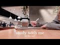 cafe study with me | 1-hour real-time, coffee shop ambiance asmr, no music [with background noise]
