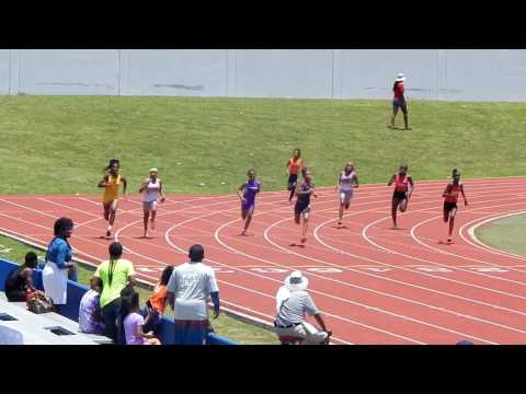 2017 USATF Gulf Association 11-12 Girls 200 Meter Dash Prelims Heat 3/6