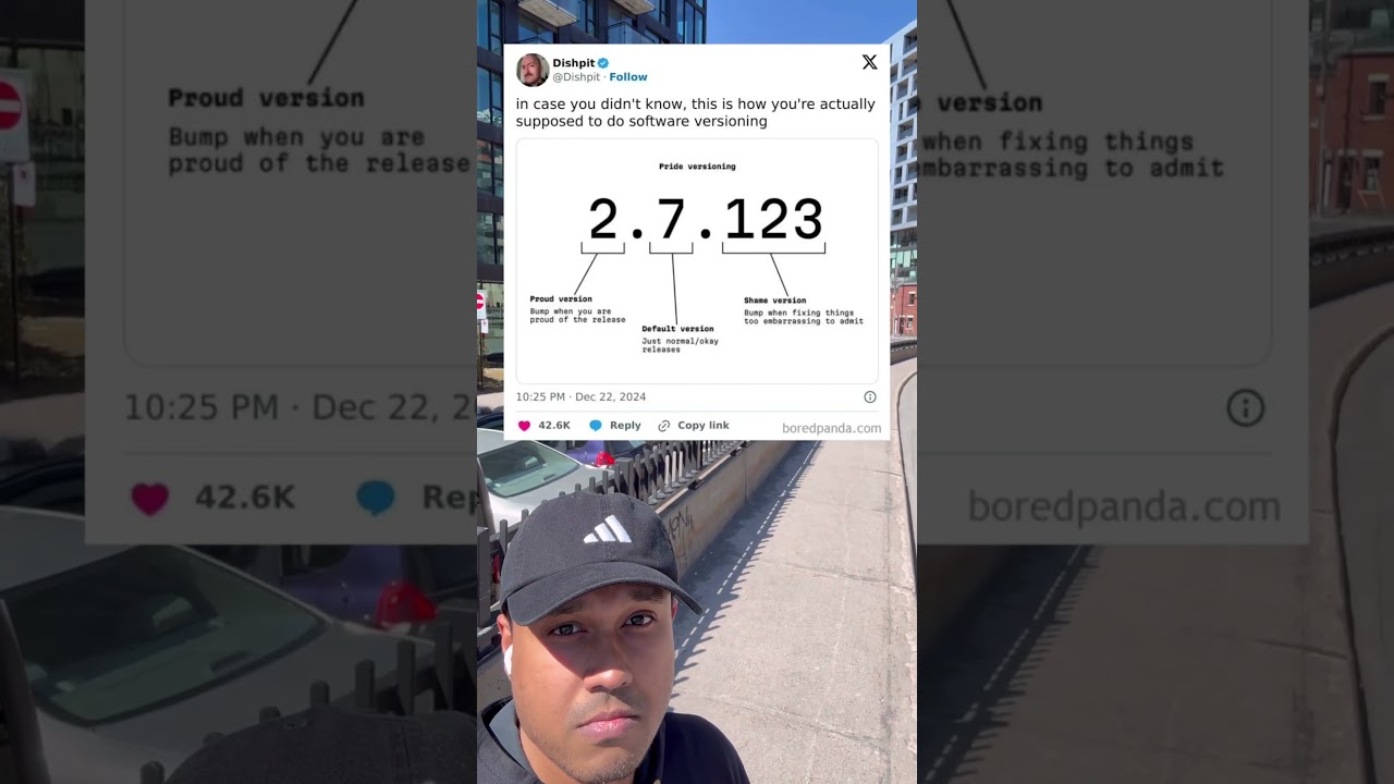 Software versioning should have a proud version and a shame version #Coding
