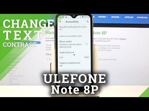 How to Turn On High Contrast Text – Display Settings on ULEFONE Note 8P
