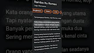 Download lagu Rambo itu Romeo lirik #momonon mp3 Download lagu Rambo itu Romeo lirik #momonon mp3