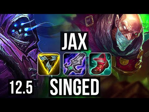 JAX vs SINGED (TOP) | 11/1/3, 6 solo kills, 1.4M mastery, 700+ games, Legendary | NA Diamond | 12.5
