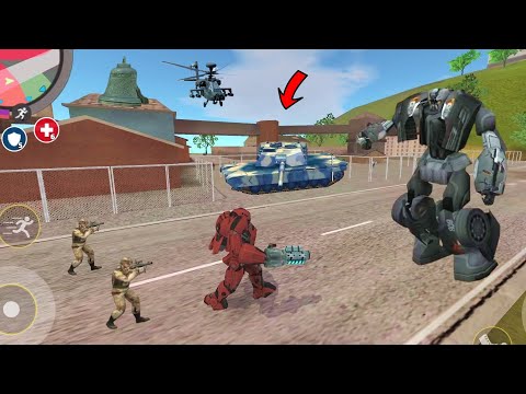 Rope Hero Vice Town - (Transformer Ball Robot Fight Car Robot) Police Car Robot Stuck in Lighthouse