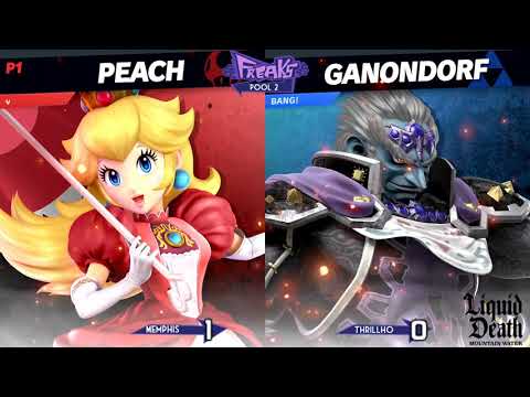Thrillho (Ganondorf) vs Mamphis (Peach) | FREAKS IRL SMASH @ FREE PLAY RICHARDSON 19 ft Muteace, Dan
