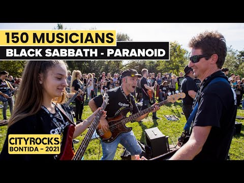 Paranoid (BLACK SABBATH) - 150 musicians @CITYROCKS  (The biggest rock flashmob in Romania)