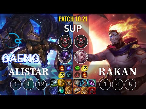 DFM Gaeng Alistar vs Rakan Sup - KR Patch 10.21