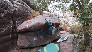 Video thumbnail of Megamantel, 7a. Albarracín