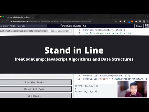 Stand In Line Basic Javascript Freecodecamp Tutorial