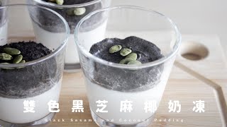 Black Sesame Coconut Pudding | Agar-agar, no-oven dessert