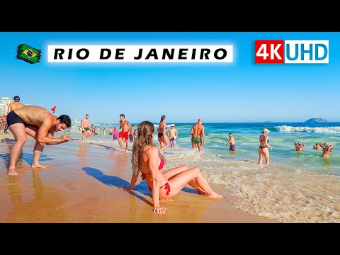 Leblon Beach Walking Tour — Rio de Janeiro, Brazil — January, 2026 【 4K UHD 】