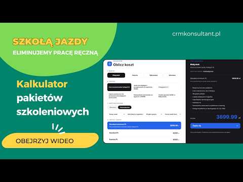 Kalkulator pakietów szkoleniowych dla szkoły jazdy
