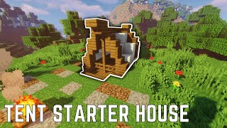 Minecraft: How To Build A Tent (Starter House)