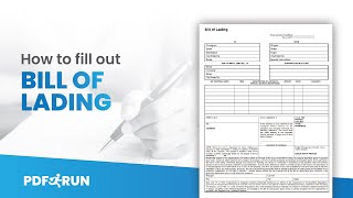 How to Fill Out Bill of Lading | PDFRun
