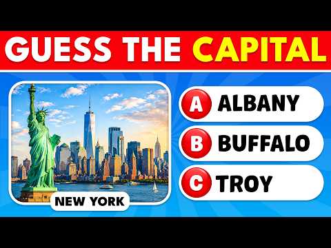 Guess the US State Capital | 50 State Capitals Quiz | Geo Quiz
