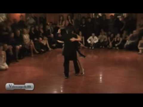  Corina de la Rosa  and  Julio Balmaceda  are  dancing  to  the  vals  "  Paisaje  "