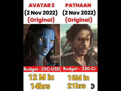 Pathaan vs Avatar 2 movie trailer view comparison #shorts #movie #comparison #avatar2 #pathaan