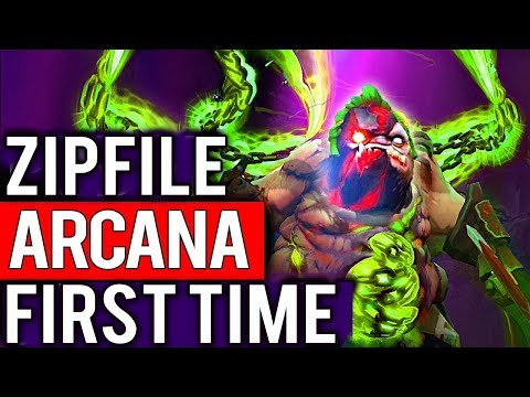 Zipfile + Green Arcana First Time - Best Hooks in Dota 2