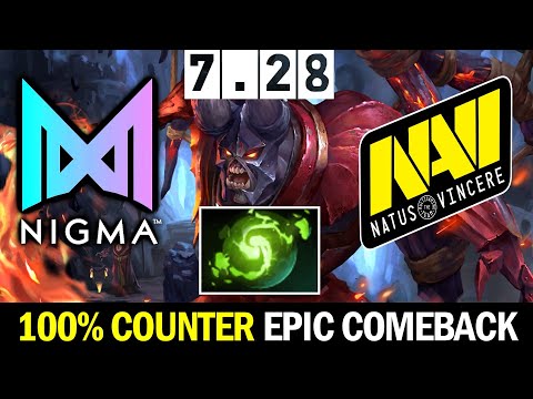 100% Counter Beautiful Comeback — NIGMA vs NAVI 7.28 New Patch