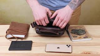 Чоловіча сумка з натуральної шкіри Vintage 20450 коричневий