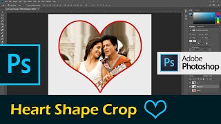 Photoshop CC : How to Crop Heart Shape Image |  Cropping Shapes