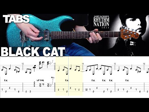 Janet Jackson - Black Cat | Guitar cover WITH TABS | Nuno version