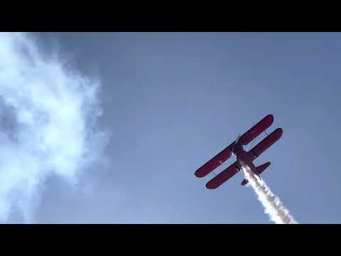 Vicky Benzing Stearman Aerobatic Routine Camarillo Airshow 2022