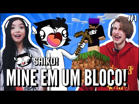 MINECRAFT NUM BLOCO SÓ COM O YCARO - SAIKO (JOVENS REAGEM)