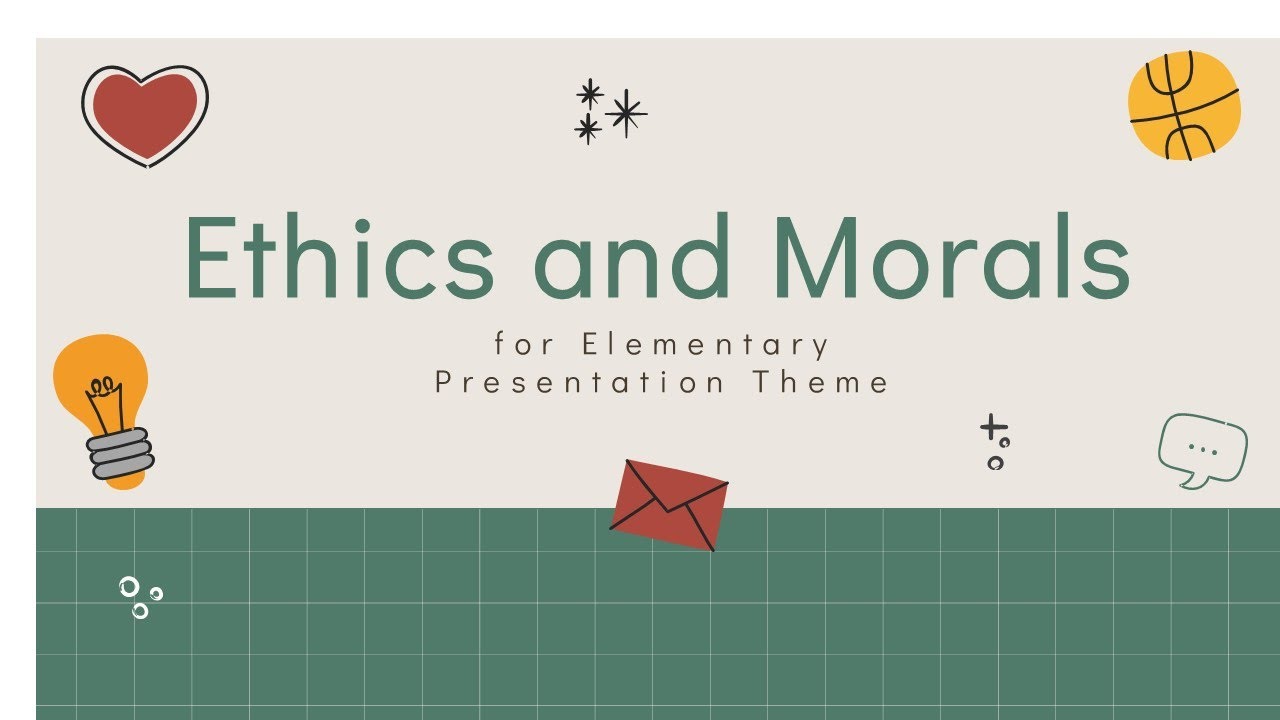 Ethics and Morals for Elementary Animated PPT Slides
