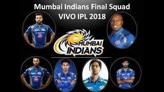 Mumbai Indians Team IPL 2018 players list | playing 11 VIVO IPL 2018