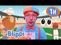 Blippi Hits A Home Run Blippi Plays Baseball Blippi Sports Games Cartoons For Kids