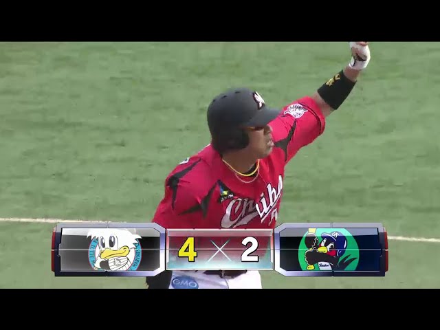 【7回裏】マリーンズ・角中 レフト線を破るタイムリー!! 2016/6/11 M-S