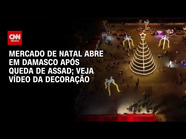 Mercado de Natal abre em Damasco após queda de Assad; veja vídeo da decoração | CNN BRASIL