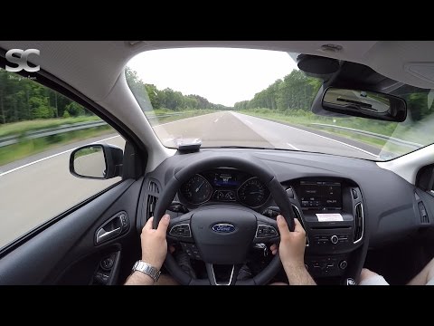 Ford Focus Turnier Mk3 1.0 EcoBoost (2016) on German Autobahn - POV Top Speed Drive