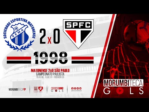 Matonense 2x0 São Paulo - Paulista 1998 - fase 01 - rodada 03 - 15/03/1998