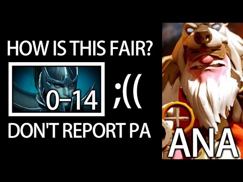 How is this fair? ANA 9K MMR Sniper vs PA MID + Jerax Enchan Dota 2