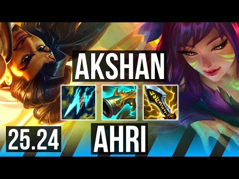AKSHAN vs AHRI (MID) | Perfect KDA: 17/0/9 | EUNE Grandmaster | 25.24