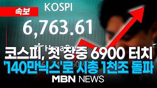 [속보] 코스피, 장중 사상 첫 6900선 돌파…'7천피' 턱밑까지 / SK하이닉스, 역사적 신고가 ‘140만원’ 찍었다 | MBN NEWS