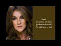 Le Monde Est Stone - Celine Dion - (Lyrics)