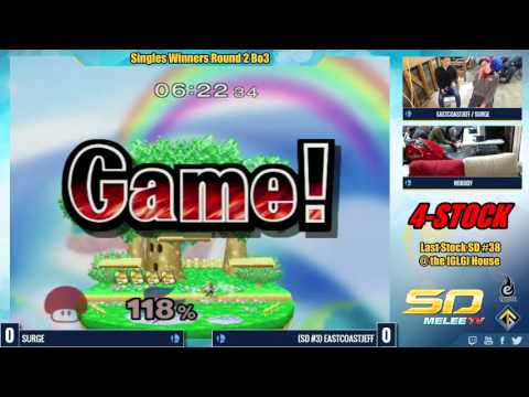 Last Stock SD #38 Singles WR2: Surge vs. EastCoastJeff - SSBM