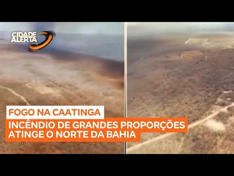 Bombeiros usam drone para combater incêndio na Bahia