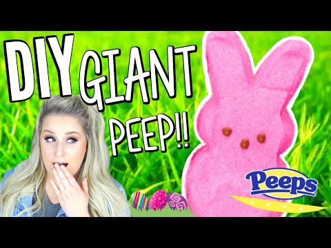 DIY GIANT PEEP | How to make a Giant Easter Peep with Real Marshmallow!! Video